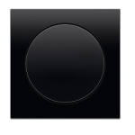 R3 - Выключатель 1-клавишный, рамка и клавиша черная, глянец